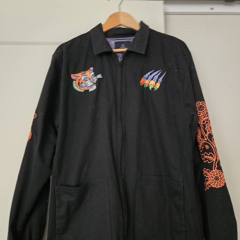 Black Embroidered Men's Jacket